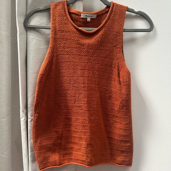 Madewell Tops - Madewell Women's Orange Textured Knit Tank